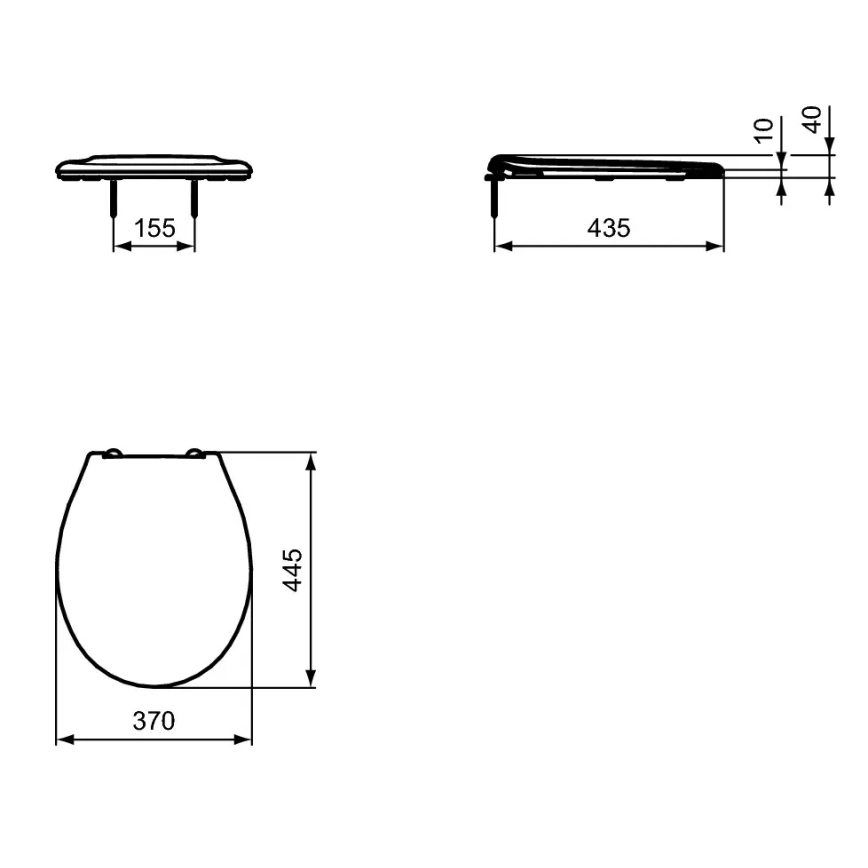 Ideal Standard W835001 - balts tualetes sēdeklis