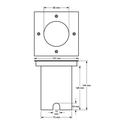 Iebraucamā ceļa āra lampa 1xGU10/35W/230V IP44 matēta hroma