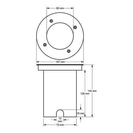 Iebraucamā ceļa gaismeklis 1xGU10/30W/230V IP67