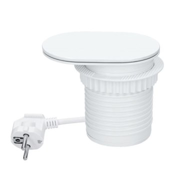 Iebūvējamā kontaktligzda ar 20W bezvadu uzlādi, 1 kontaktligzda + USB A un C, balta