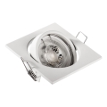 Iebūvējamais griestu gaismeklis 1xGU10/MR16/10W/230V, 9x9 cm, balts