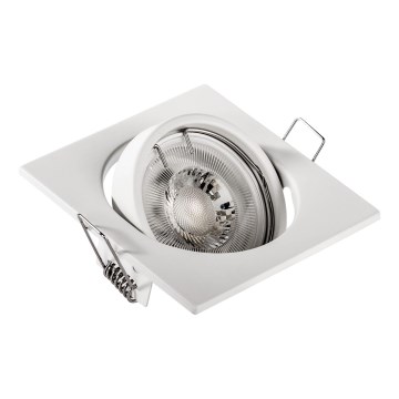 Iebūvējamais griestu gaismeklis 1xGU10/MR16/10W/230V, 9x9 cm, balts