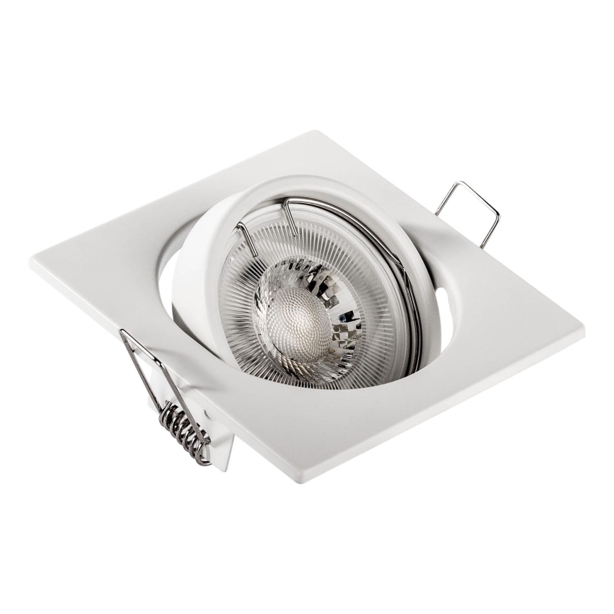 Iebūvējamais griestu gaismeklis 1xGU10/MR16/10W/230V, 9x9 cm, balts