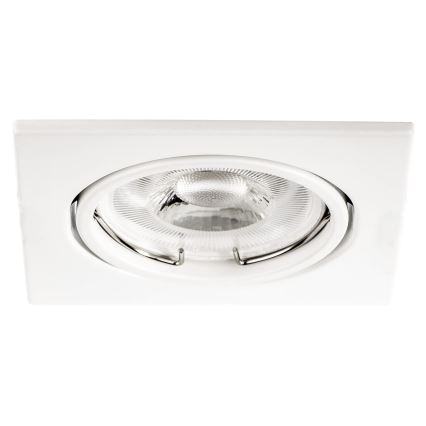 Iebūvējamais griestu gaismeklis 1xGU10/MR16/10W/230V, 9x9 cm, balts