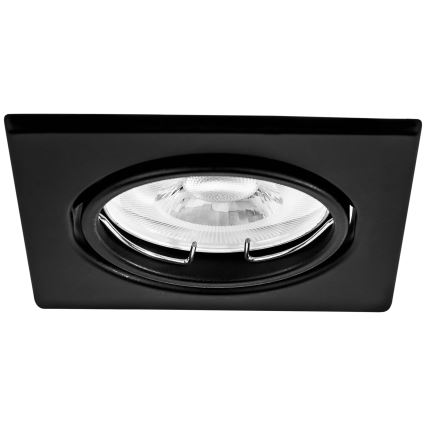 Iebūvējamais griestu gaismeklis 1xGU10/MR16/10W/230V 9x9 cm melns