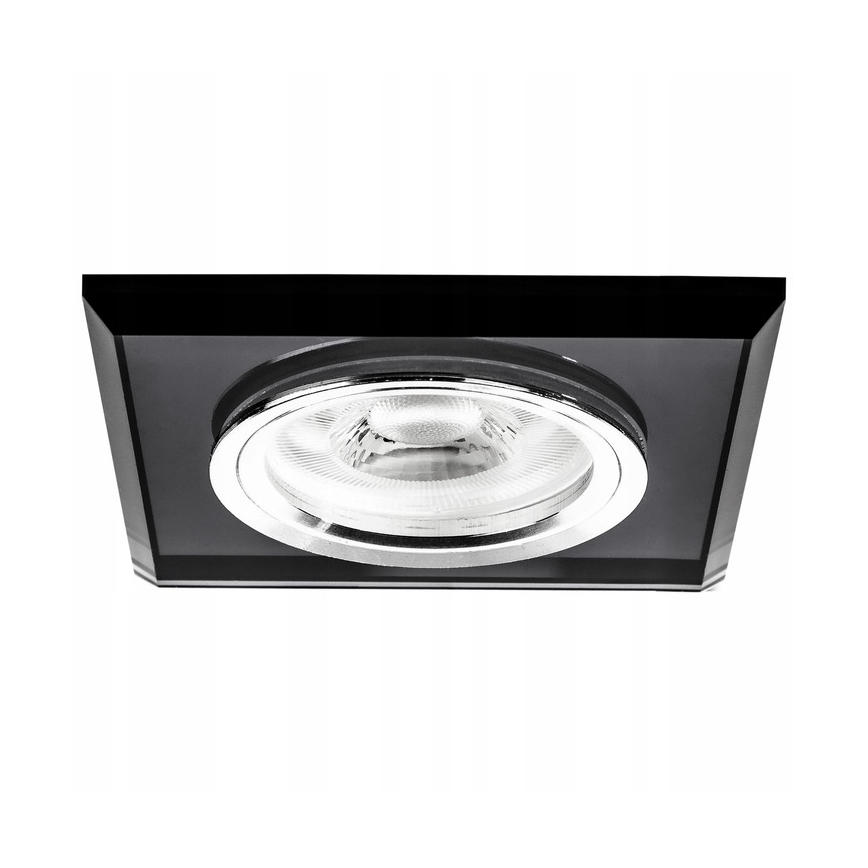 Iebūvējamais griestu gaismeklis 1xGU10/MR16/10W/230V 9x9 cm melns