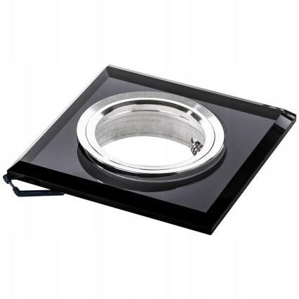 Iebūvējamais griestu gaismeklis 1xGU10/MR16/10W/230V 9x9 cm melns