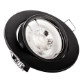 Iebūvējamais griestu gaismeklis 1xGU10/MR16/10W/230V, diam. 9 cm, melns