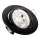 Iebūvējamais griestu gaismeklis 1xGU10/MR16/10W/230V, diam. 9 cm, melns
