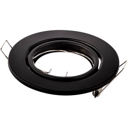 Iebūvējamais griestu gaismeklis 1xGU10/MR16/10W/230V, diam. 9 cm, melns