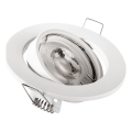 Iebūvējamais griestu gaismeklis 1xGU10/MR16/10W/230V Ø 9 cm balts