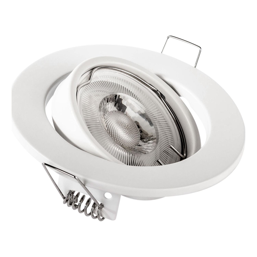 Iebūvējamais griestu gaismeklis 1xGU10/MR16/10W/230V Ø 9 cm balts