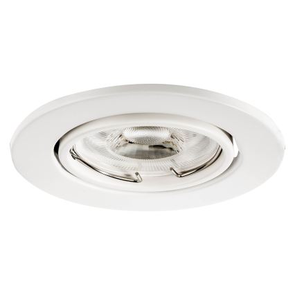 Iebūvējamais griestu gaismeklis 1xGU10/MR16/10W/230V Ø 9 cm balts