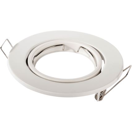 Iebūvējamais griestu gaismeklis 1xGU10/MR16/10W/230V Ø 9 cm balts