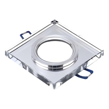 Iebūvējamais griestu lukturis 1xGU10/MR16/10W/230V 9x9 cm pulēts hroms