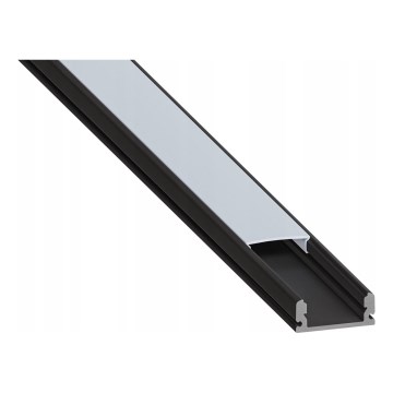 Iebūvējamais profils LED lentēm 1 m, melns/balts