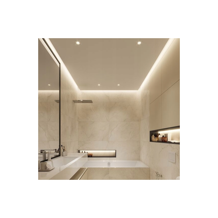 Iebūvējamais profils LED lentēm, 1 m, melns/balts