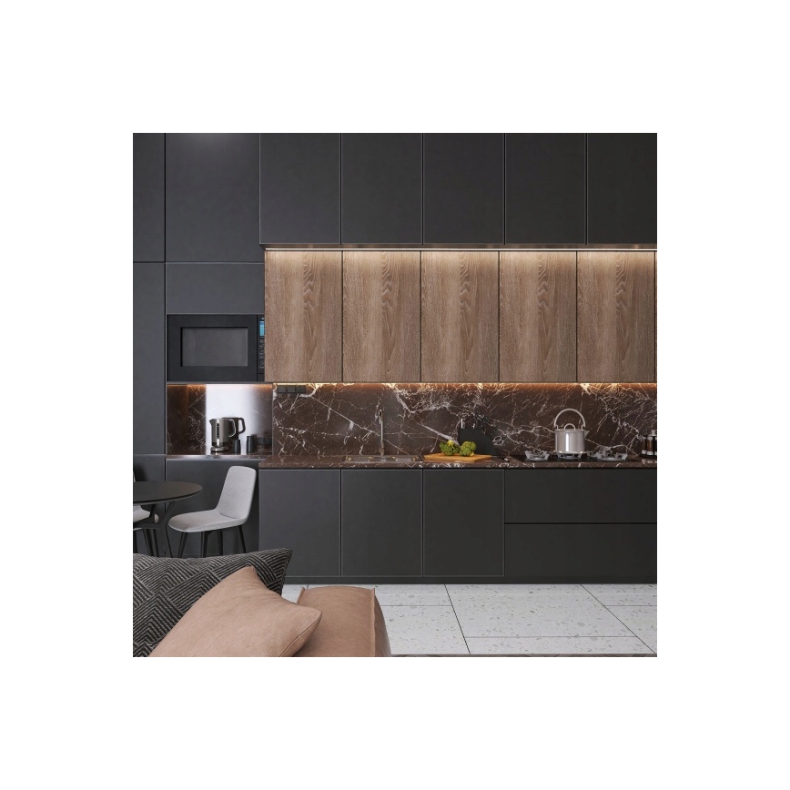 Iebūvējamais profils LED lentēm, 1 m, melns/balts