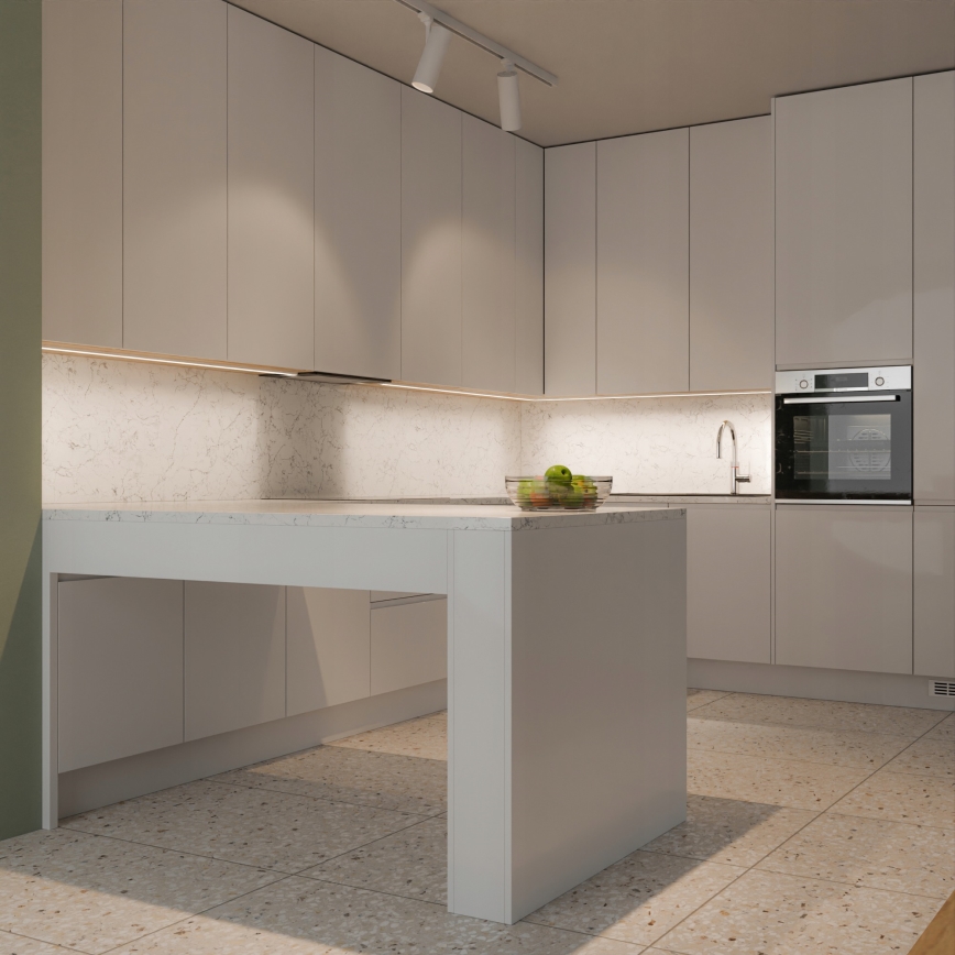 Iebūvējamais profils LED lentēm 1 m melns/balts