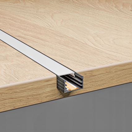 Iebūvējamais profils LED lentēm 1 m melns/balts