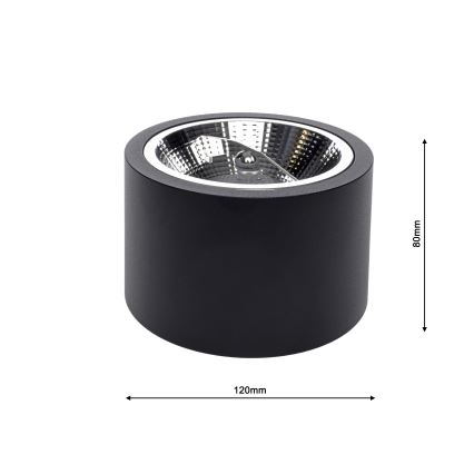 Iebūvējams gaismeklis REDONDO 1xAR111 - GU10/12W/230V