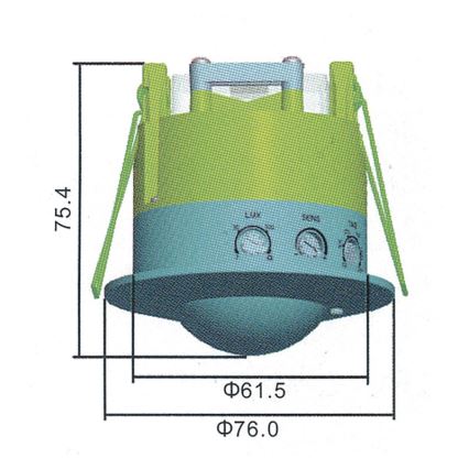 Iebūvējams mikroviļņu kustības sensors MW B 360° 1200W/230V balts