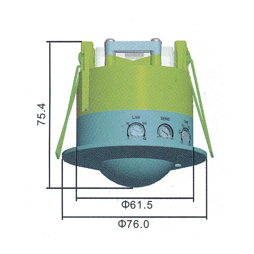 Iebūvējams mikroviļņu kustības sensors MW B 360° 1200W/230V balts
