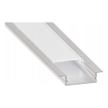 Iebūvējams profils LED lentēm, 1 m, sudraba/balts