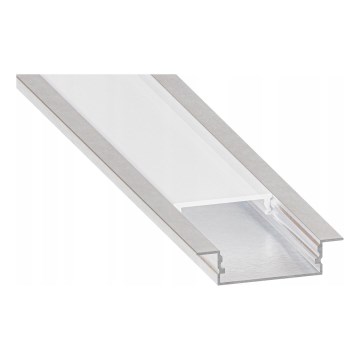 Iebūvējams profils LED lentēm, 1 m, sudraba/balts