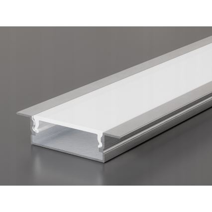 Iebūvējams profils LED lentēm, 1 m, sudraba/balts