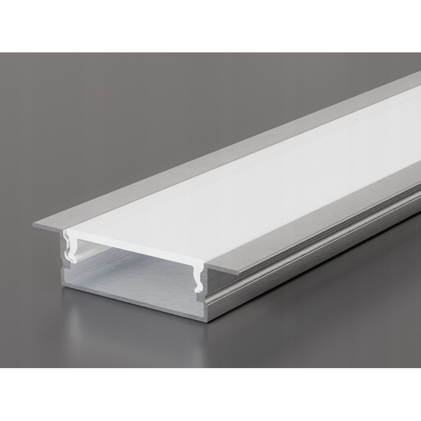 Iebūvējams profils LED lentēm, 1 m, sudraba/balts