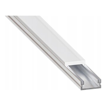 Iebūvējams profils LED lentēm 1 m, sudraba/balts