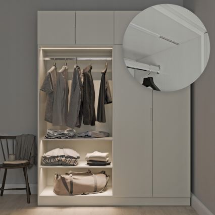 Iebūvējams profils LED lentēm 1 m, sudraba/balts