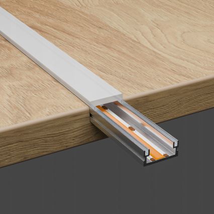 Iebūvējams profils LED lentēm 1 m, sudraba/balts