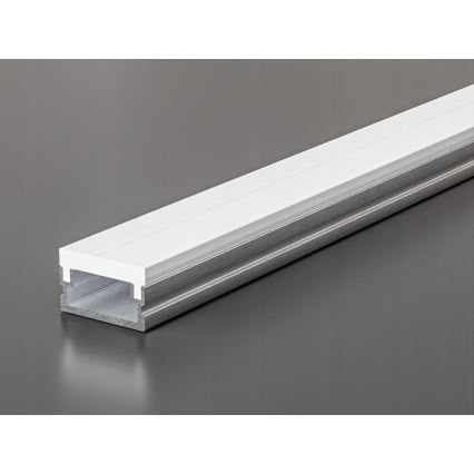 Iebūvējams profils LED lentēm 1 m, sudraba/balts