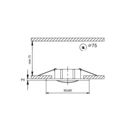 Iegremdējama lampa 1xGU5,3/50W/12V matēts hroms