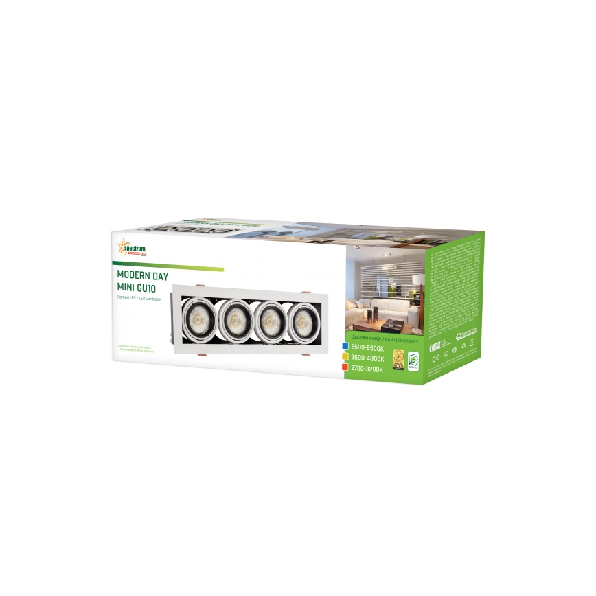 Iegremdējama lampa MODERN DAY MINI 4xGU10/10W/230V
