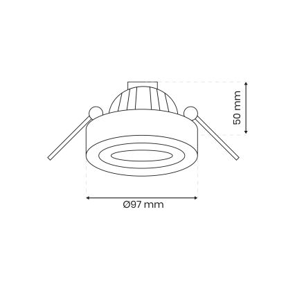 Iegremdējams starmetis NUSA 1xGU5,3/MR16/50W/12V apaļa melna