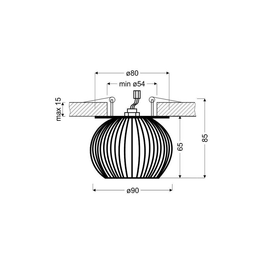 Iegremdējams starmetis SK 93 1xG9/40W/230V balta