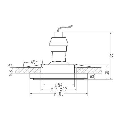 Iegremdēts gaismeklis EYE 1xGU10/35W/230V