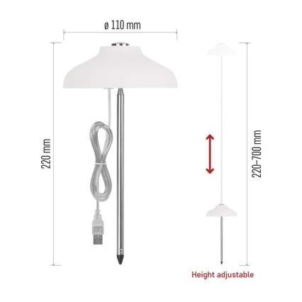 Iekštelpju LED lampa augu audzēšanai GROW LED/5W/5V
