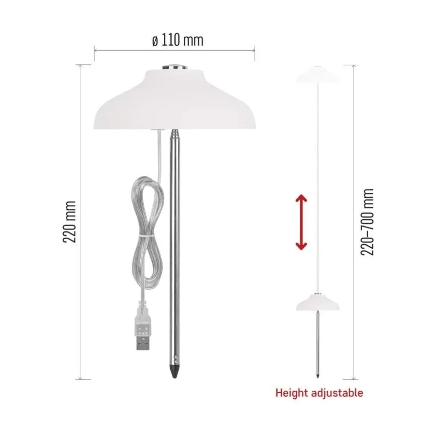 Iekštelpju LED lampa augu audzēšanai GROW LED/5W/5V
