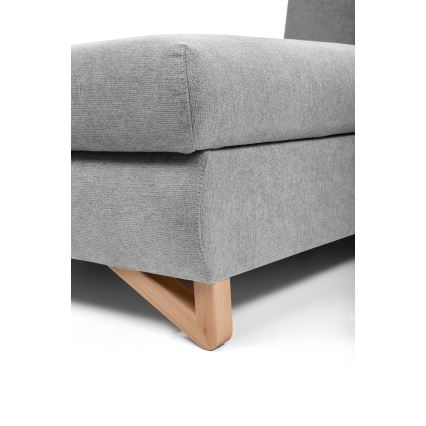 Izvelkamais stūra dīvāns ar uzglabāšanas vietu L-formā AVESTA, kreisā konfigurācija, pelēks