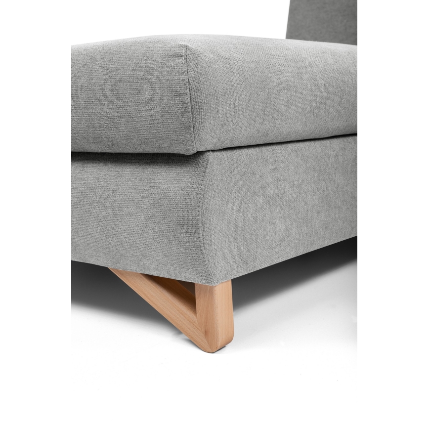 Izvelkamais stūra dīvāns ar uzglabāšanas vietu L-formā AVESTA, kreisā konfigurācija, pelēks