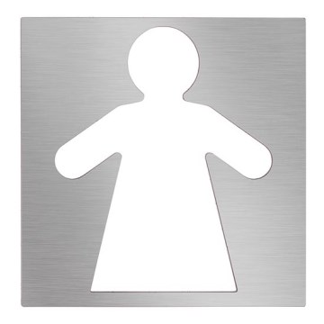 Ikona Sieviete 12x12 cm, nerūsējošais tērauds/sudraba