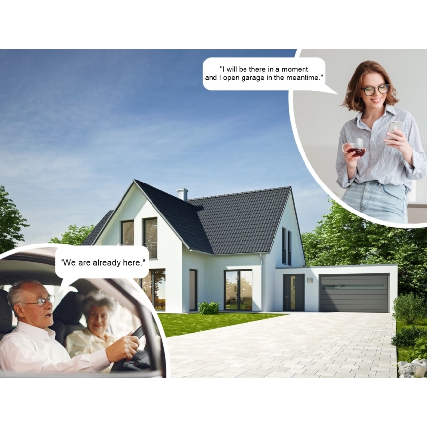 Immax 07706L - Garāžas durvju un automātisko vārtu vadība NEO LITE Smart DC5V Wi-Fi Tuya