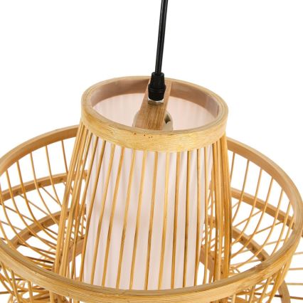 Lustra ar auklu PINCHOS 1xE27/40W/230V d. 45 cm bambusa