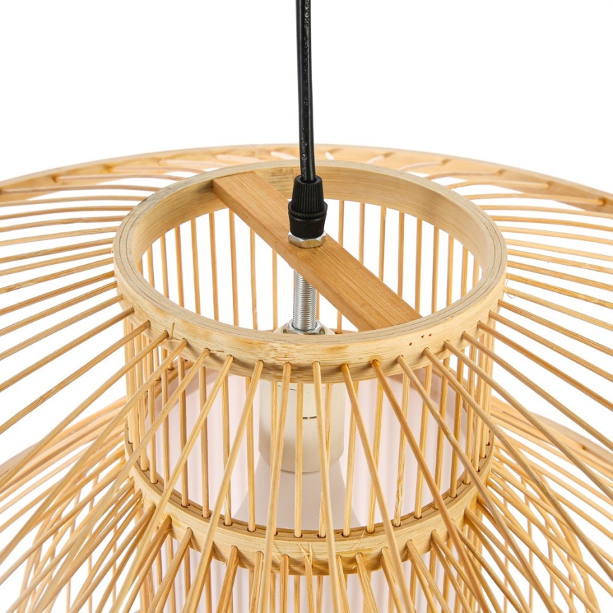 Lustra ar auklu PINCHOS 1xE27/40W/230V d. 50 cm bambusa