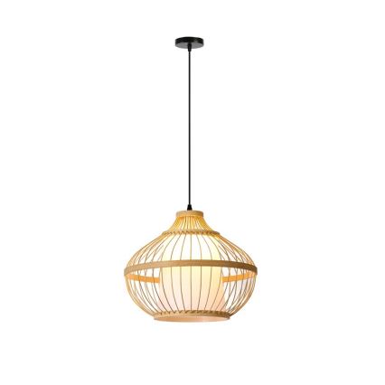 Lustra ar auklu PINCHOS 1xE27/40W/230V d. 40 cm bambusa