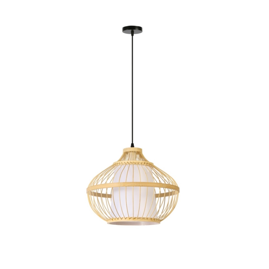 Lustra ar auklu PINCHOS 1xE27/40W/230V d. 40 cm bambusa
